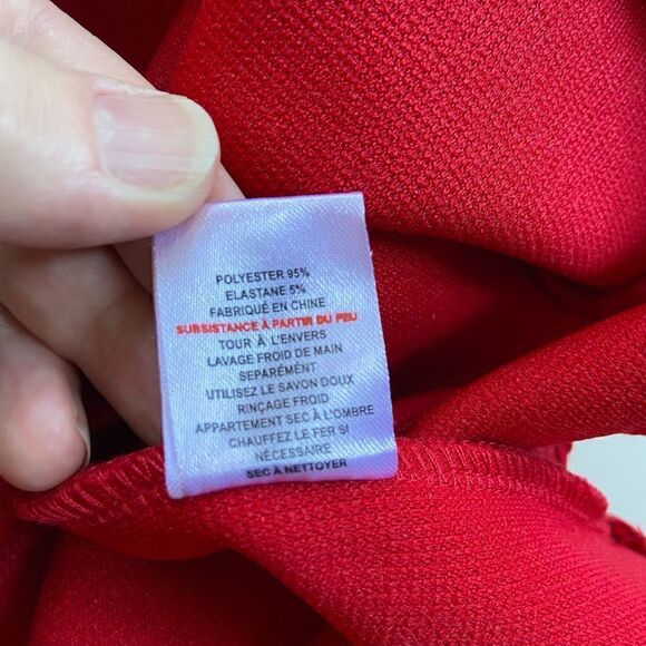 MINKPINK Red Stretch Ribbed Mini Skirt S - Picture 5 of 7